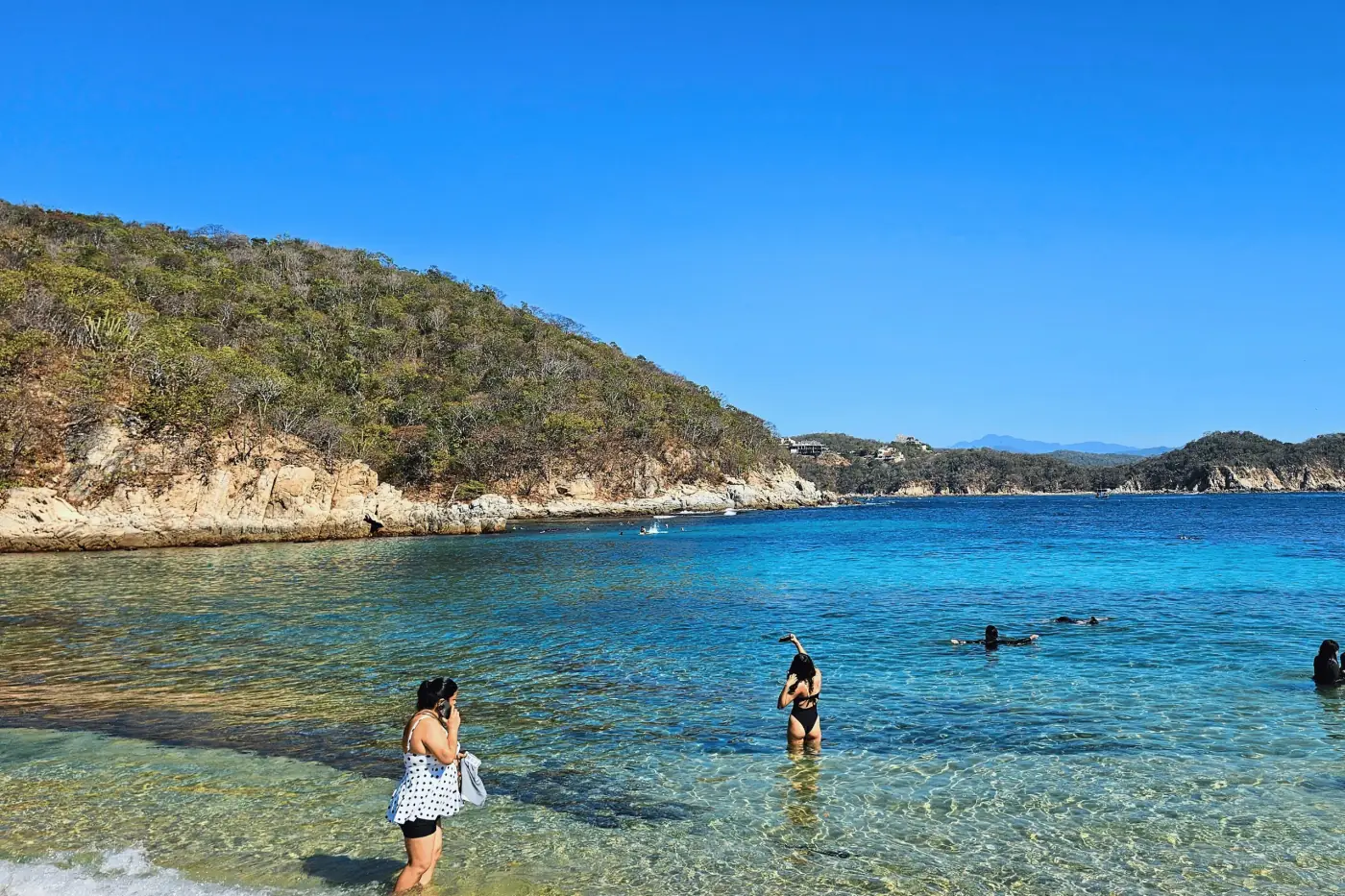 Disfrutando la playa