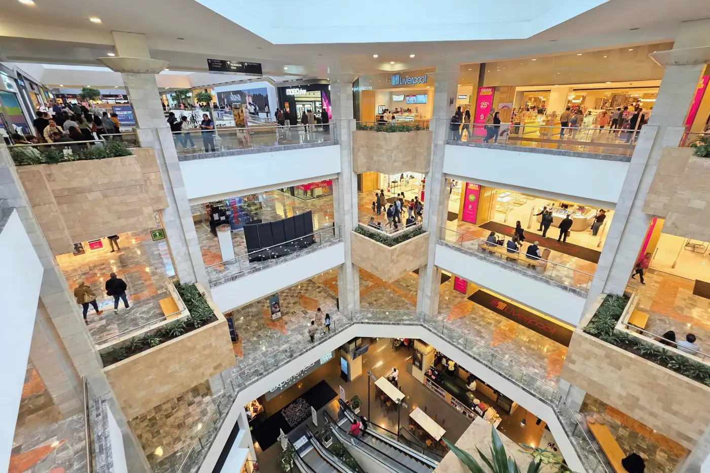 Tiendas del centro comercial
