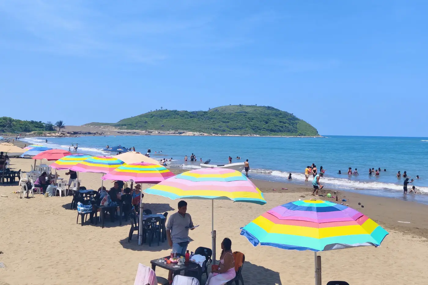 Disfrutando la playa