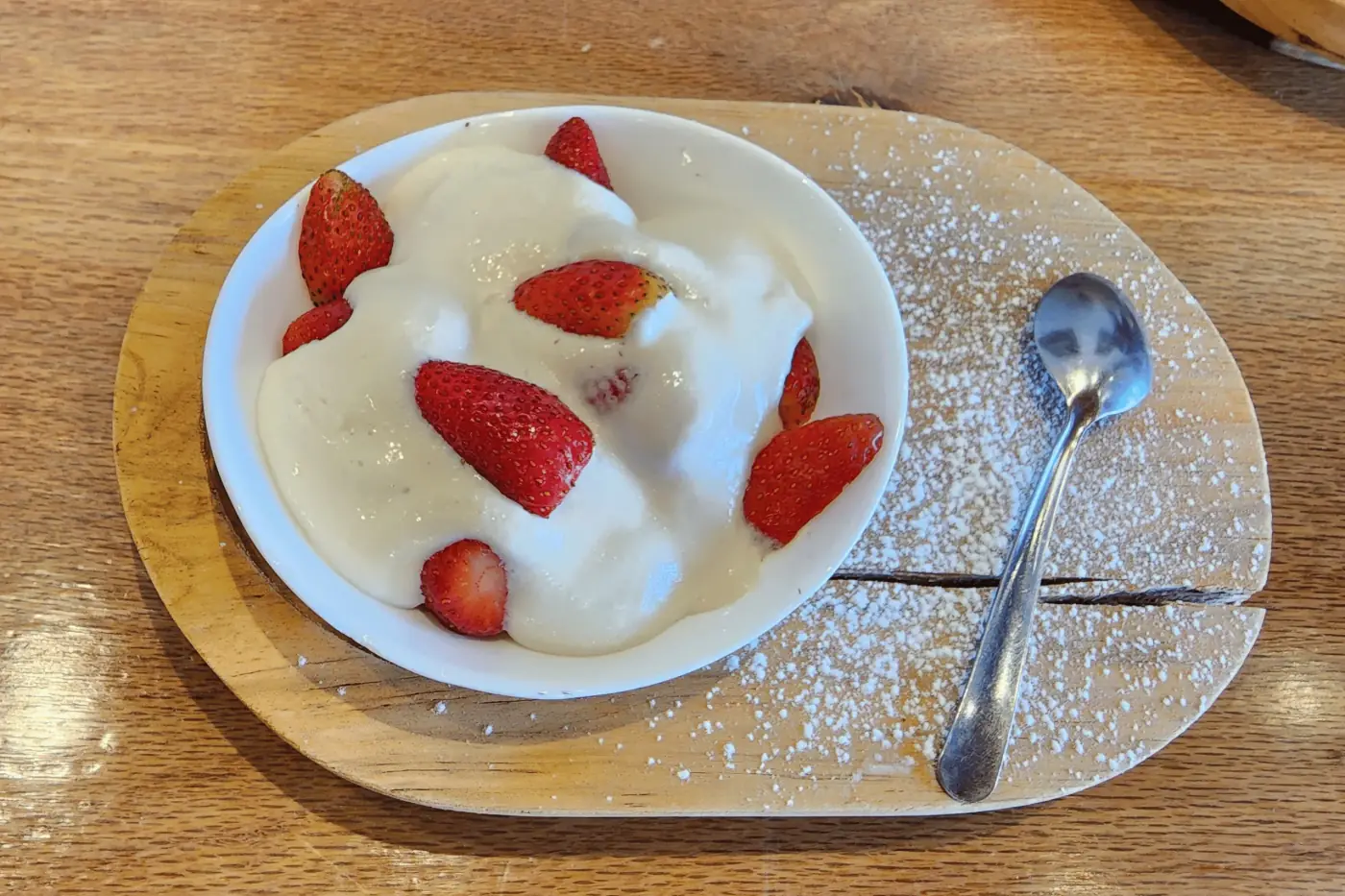 Fresas con crema