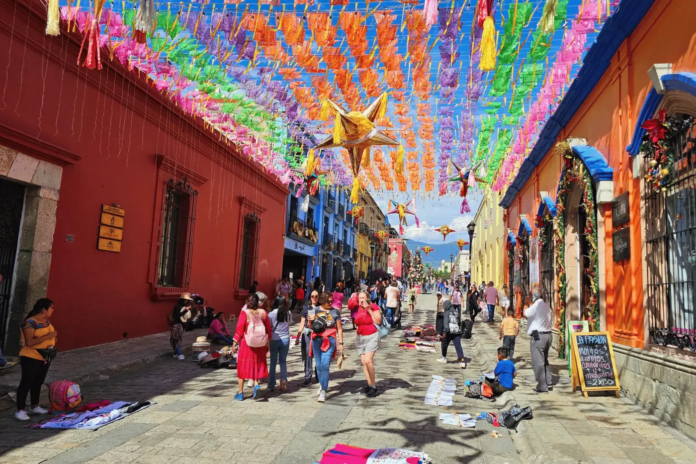 Calles de Oaxaca en diciembre
